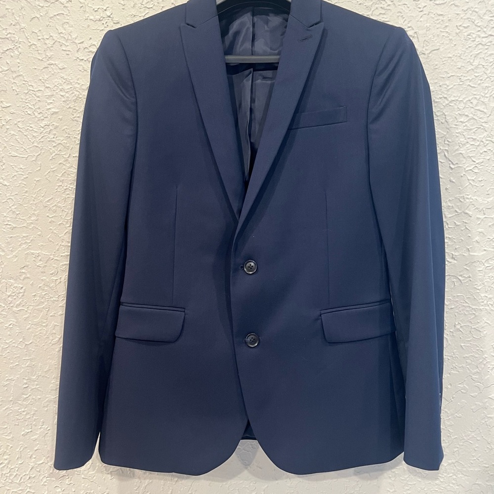 jf j.ferrar Navy Suit Jacket